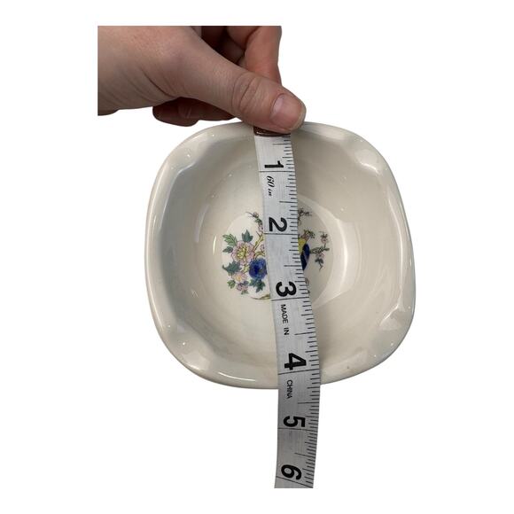 Vintage Syracuse China Bird of Paradise Floral Set of 2 Ashtrays Ceramic‎ - Picture 5 of 5